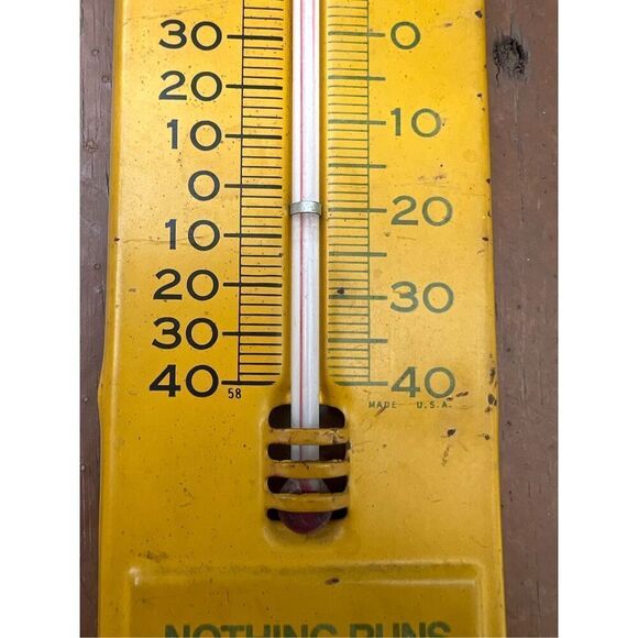 Vintage Metal John Deere Thermometer - Picture 5 of 7